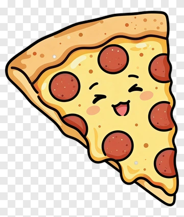 Pepperoni Pizza Slice With Face PNG