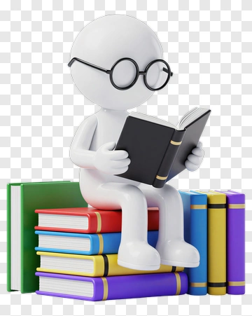 Student Reading Book PNG