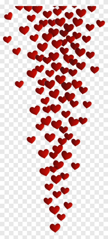 Red Hearts Falling PNG
