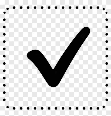 Black Checkmark In Dotted Square PNG