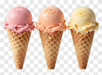 Three Scoops Of Ice Cream PNG