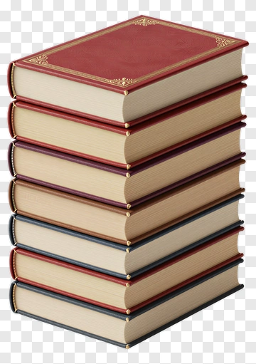 Stack Of Classic Leather Bound Books PNG