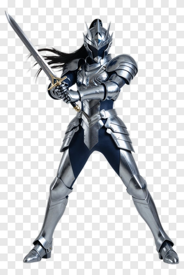 Silver Knight With Sword PNG