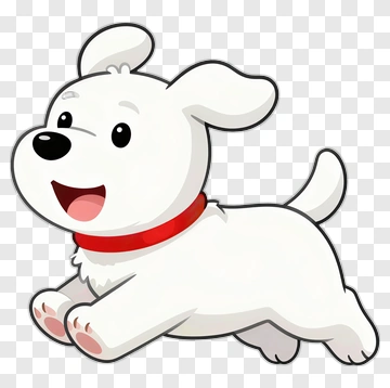 Happy Cartoon Puppy Jumping PNG