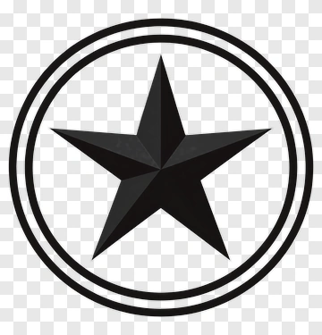 Black Star In Circle PNG