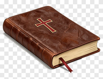 Bible With Cross And Bookmark PNG