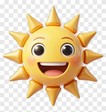 Smiling Sun Emoji PNG