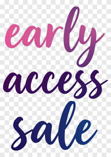 Early Access Sale Text PNG