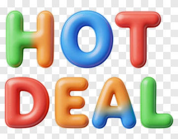 Hot Deal Text In Vibrant Colors PNG
