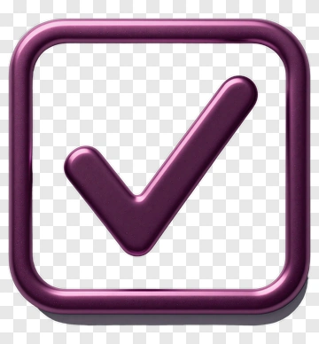 Purple Checkmark Square Icon PNG