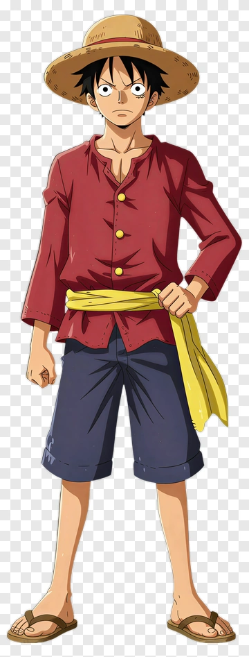 Monkey D. Luffy In His Iconic Outfit PNG