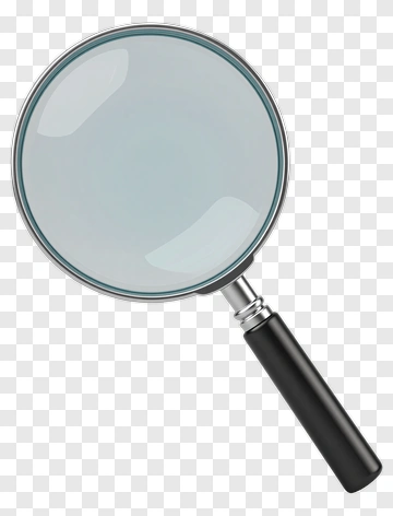 Magnifying Glass With Black Handle PNG