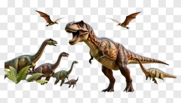 Tyrannosaurus Rex In Prehistoric Jungle PNG