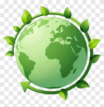 Earth Surrounded By Leaves PNG