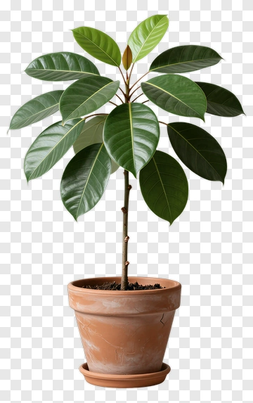 Ficus Plant In Terracotta Pot PNG