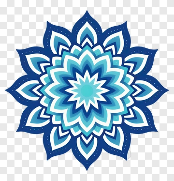 Blue Mandala Design PNG