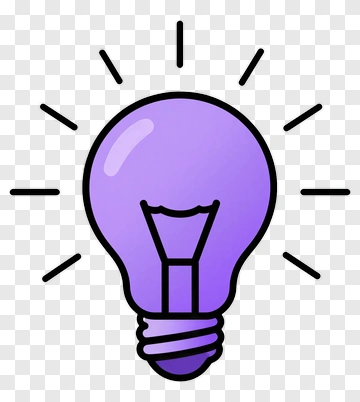 Purple Light Bulb PNG