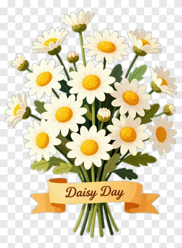 Daisy Day Flower Bouquet PNG