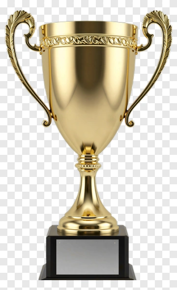 Golden Trophy With Ornate Handles PNG