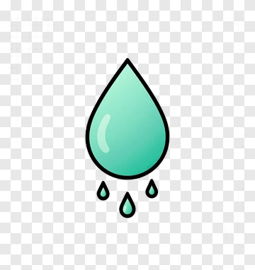 Green Water Droplet Icon PNG