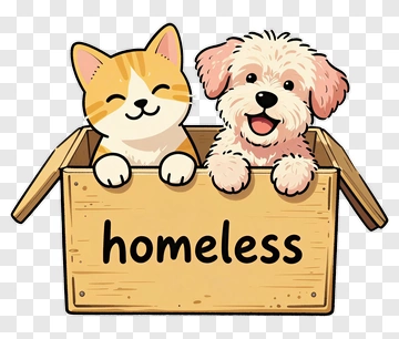 Cat And Dog In Wooden Box PNG
