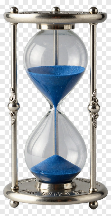 Classic Hourglass With Blue Sand PNG