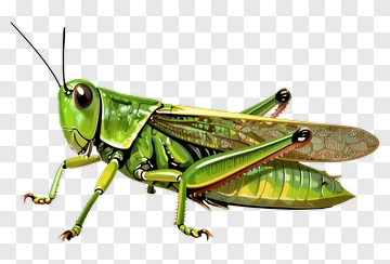 Green Grasshopper Illustration PNG