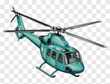 Blue Helicopter PNG