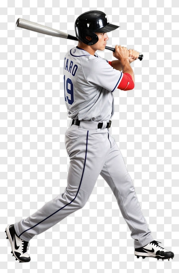 Baseball Player In Batting Stance PNG