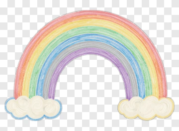 Rainbow With Clouds PNG