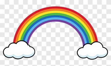 Rainbow With Clouds PNG