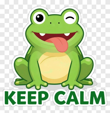 Keep Calm Frog PNG