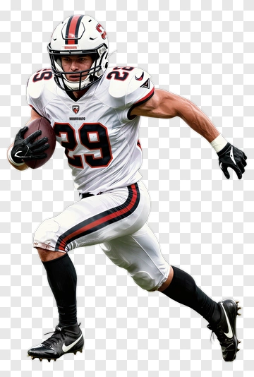 American Football Player In Action PNG