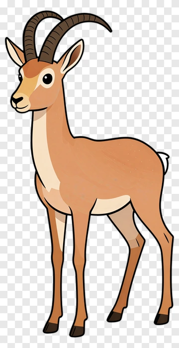 Cartoon Antelope PNG