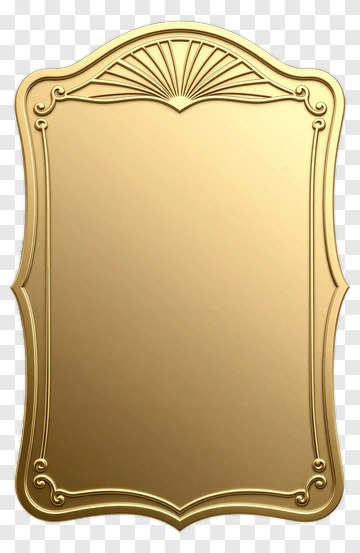 Gold Frame With Ornate Design PNG