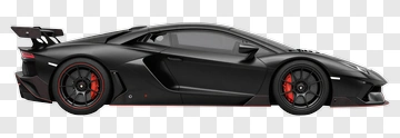 Black Sports Car With Red Accents PNG