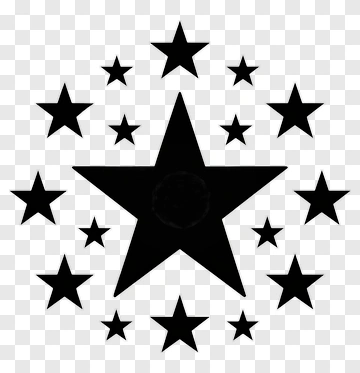 Black Star Pattern PNG