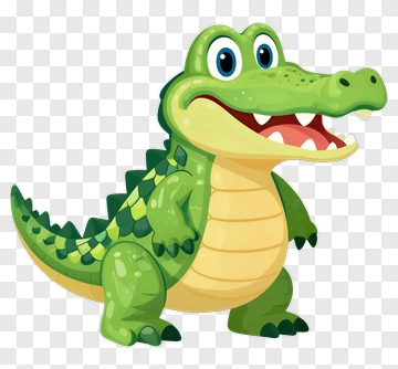 Cartoon Alligator With Big Smile PNG