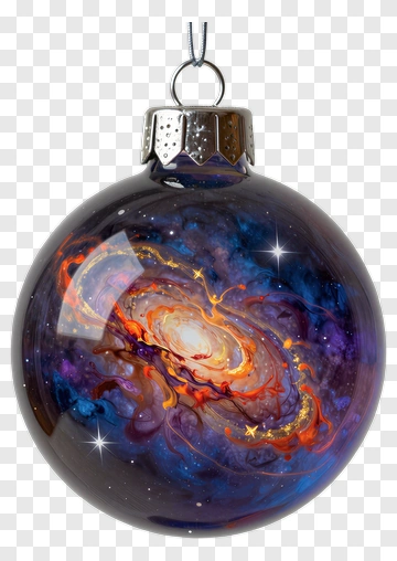 Galaxy Christmas Ornament PNG