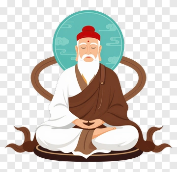Meditating Monk In Lotus Position PNG