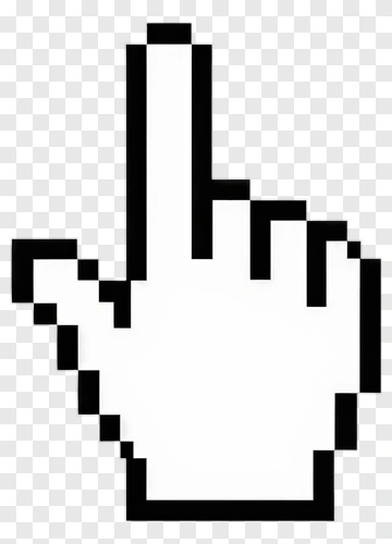 Pixel Cursor Pointing Up PNG