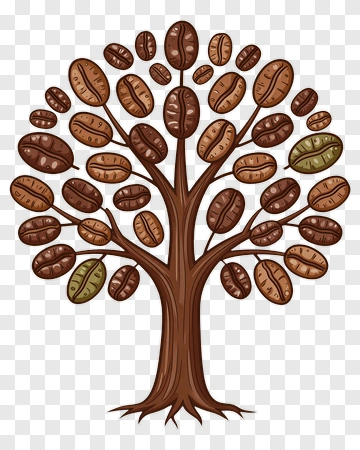 Coffee Tree With Beans PNG