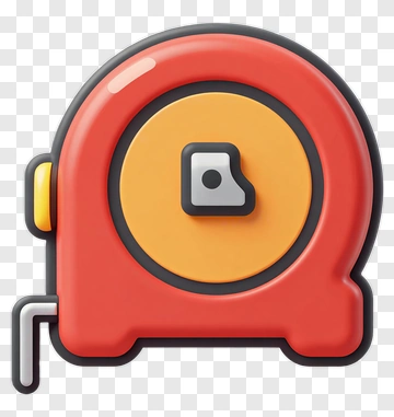 Red Tape Measure Icon PNG