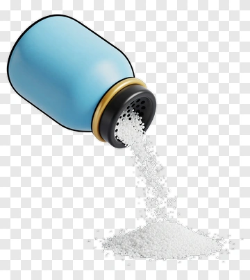 Blue Salt Shaker Spilling Salt PNG