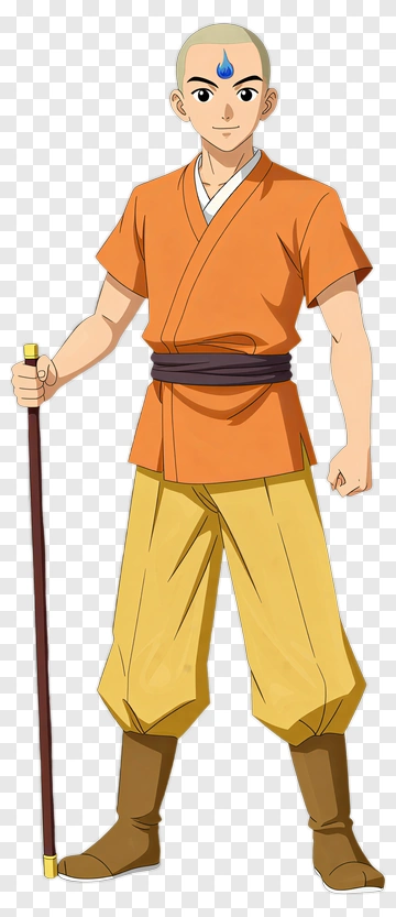 Anime Monk With Blue Mark On Forehead PNG