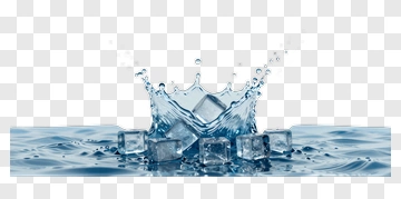 Ice Cube Splash In Water PNG