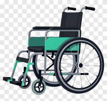Wheelchair With Green Seat PNG