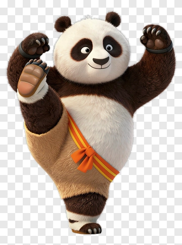 Panda In Karate Pose PNG