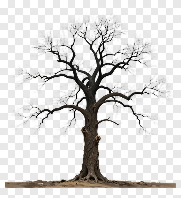 Bare Tree Standing Alone PNG