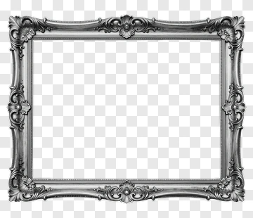 Ornate Silver Frame PNG